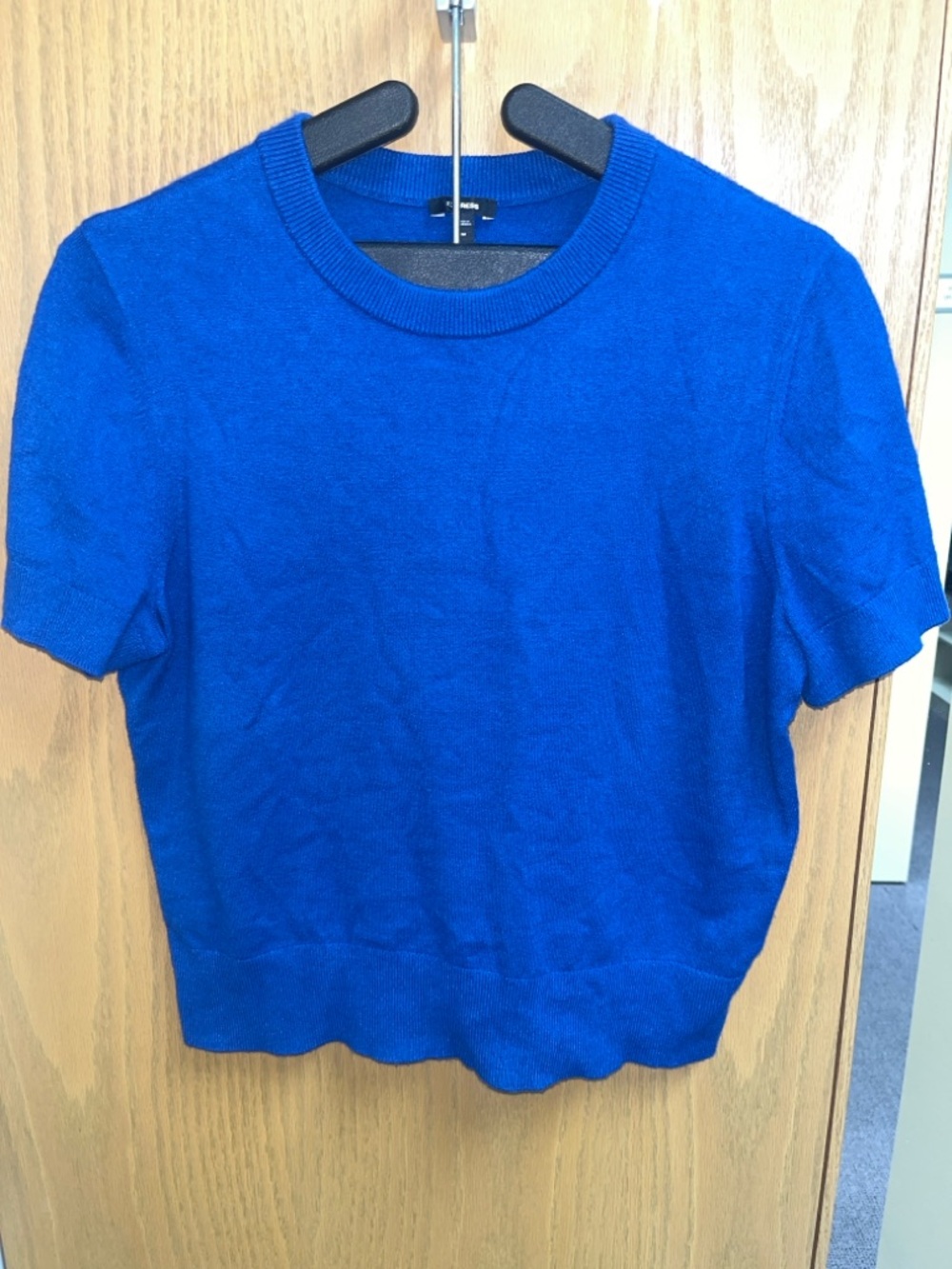 Express Royal Blue Short Sleeve Knit Top